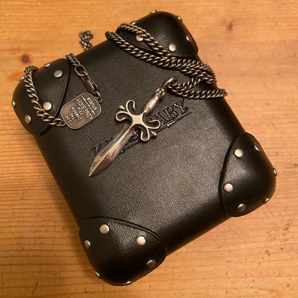 King Baby Sterling Silver Dagger Pendant Necklace
